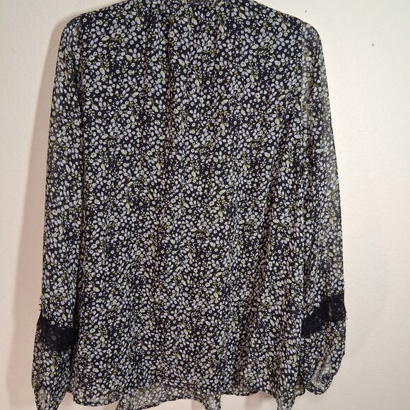 Lane Bryant Blouse Business Casual Boho Granny Office Long Sleeve Size 20 - Picture 2 of 7